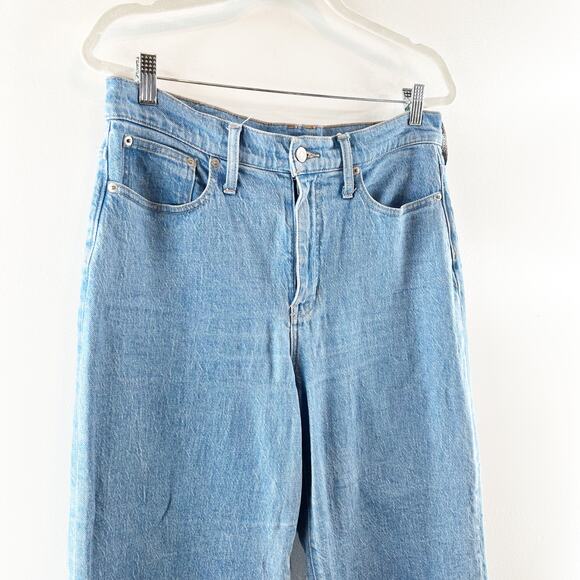 J. Crew Slim High Rise Wide Leg Jeans Light Indigo Wash Blue 30 / 10 - Picture 10 of 10